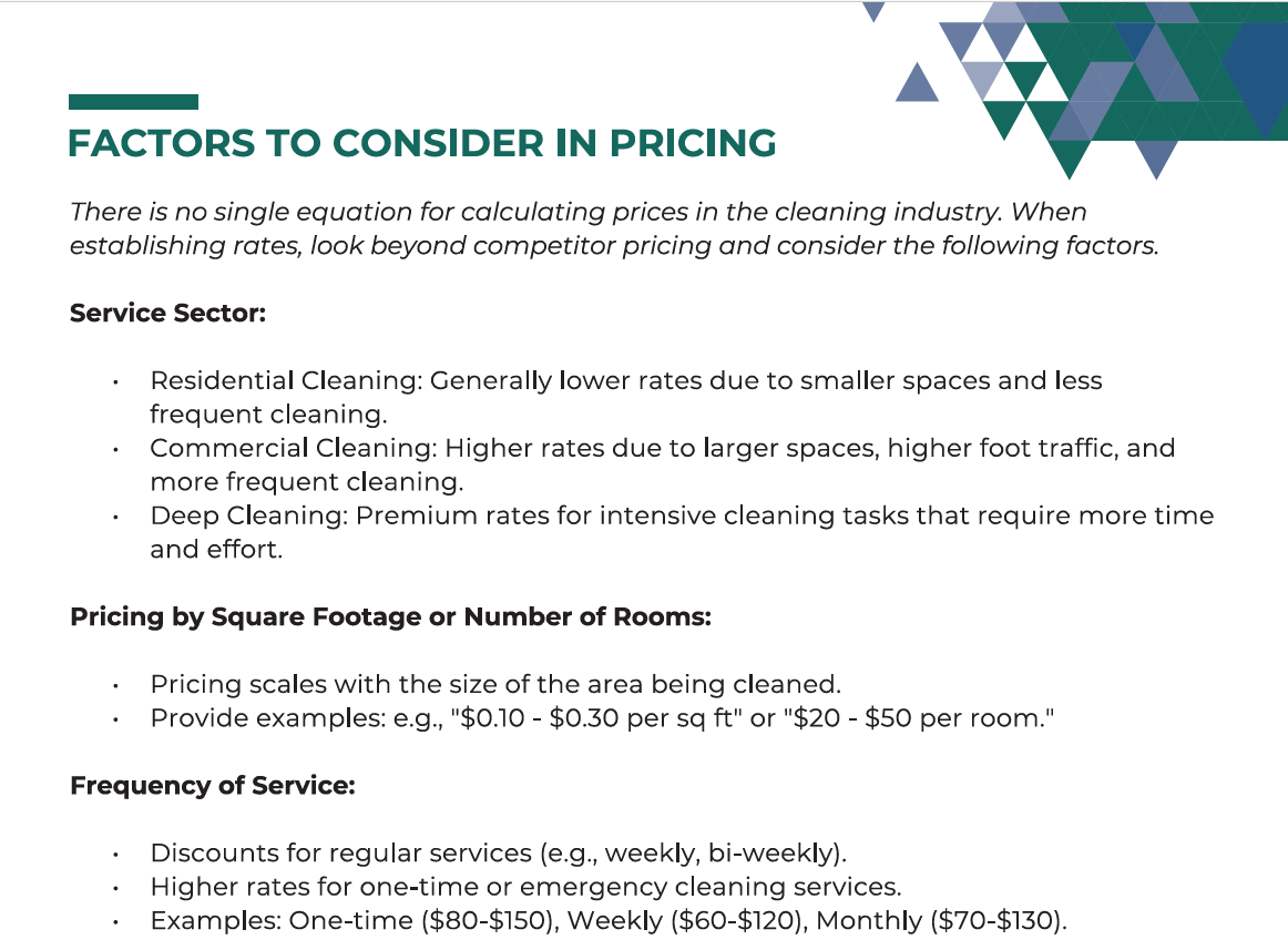Cleaning Price List Template (+Free PDF Download) Image 1
