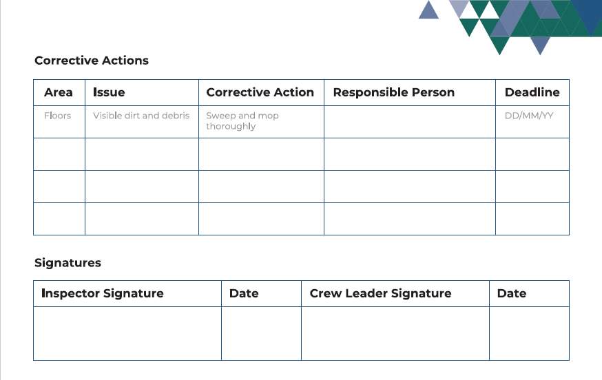 Cleaning Inspection Template (+Free PDF Download) > Screenshot 3 (Image)