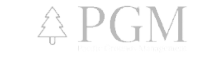 Logo | Pacific Grounds Management (PGM) | 451 px / 120 px | White