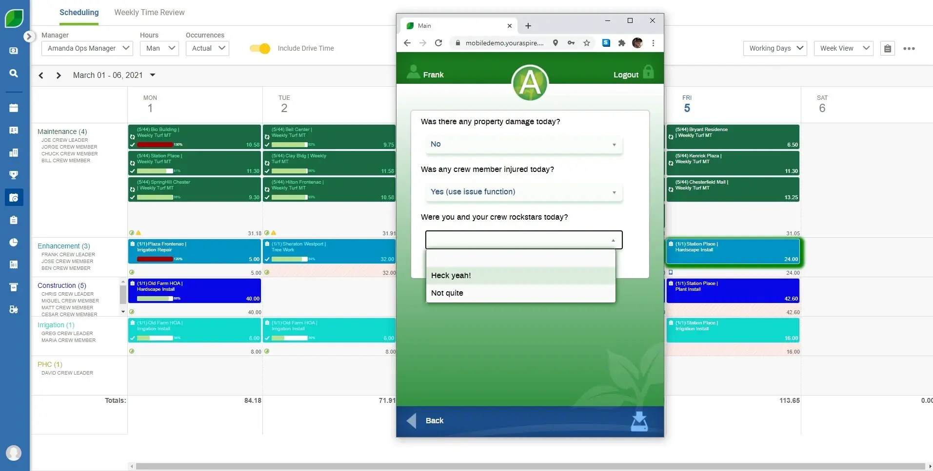 Aspire Janitorial Business Management Software - Switchback D