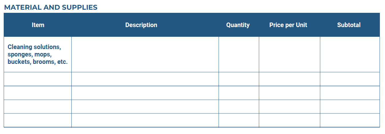 Cleaning Invoice Template - Template Screenshot 3