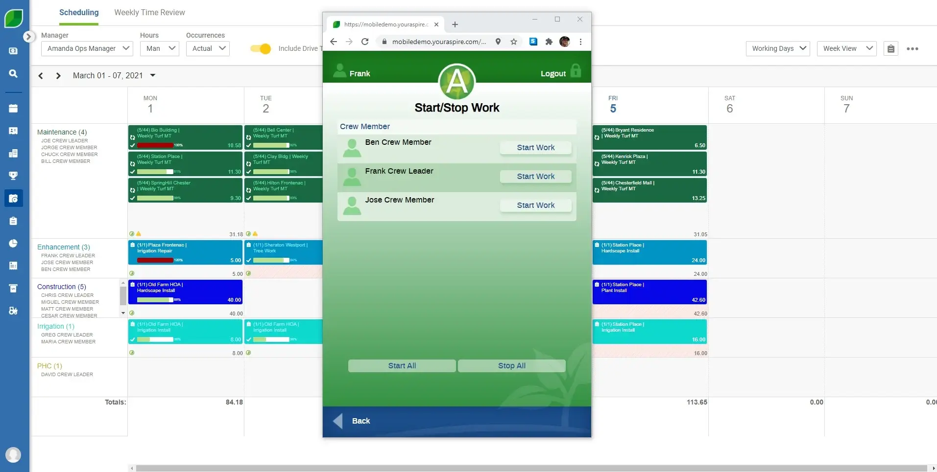 Aspire Janitorial Business Management Software - Switchback C