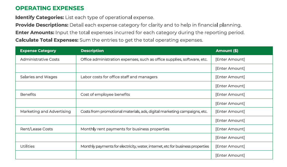 Free Landscaping Profit And Loss Statement Template (+PDF Download) | Screenshot 3