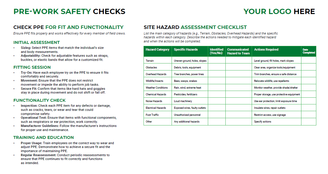 Landscaping Safety Checklist Template (+Free PDF Download) Aspire